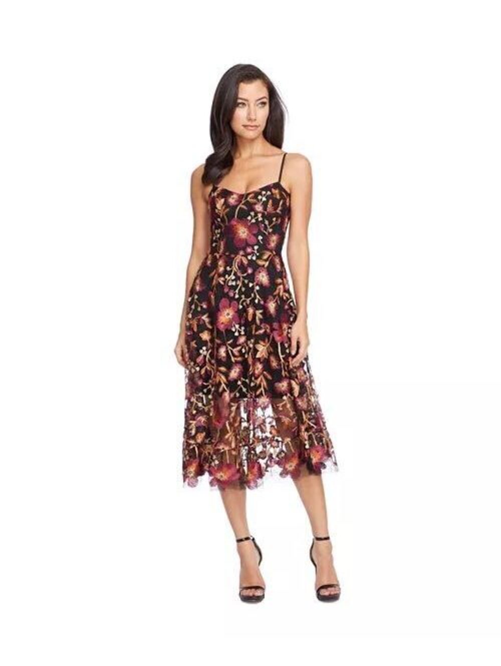Dress the population Uma Women's Sleeveless Fit & Flare Dress XS